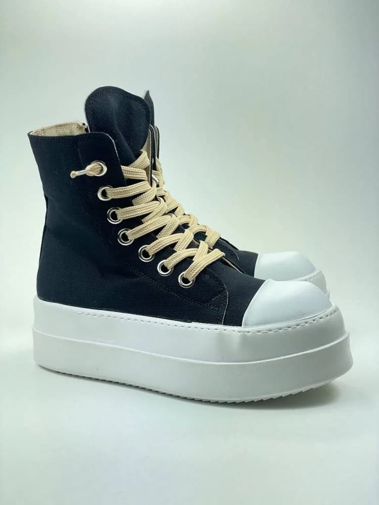 بوت ریک اونز RICK OWENS کد 3304 مشکی پارچه جودون — تصویر ۵