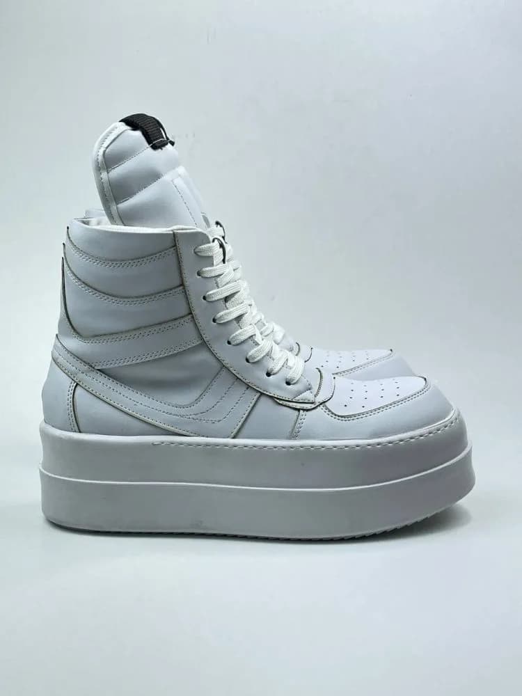 بوت ریک اونز RICK OWENS کد 3305 چرم سفید مات یکدست