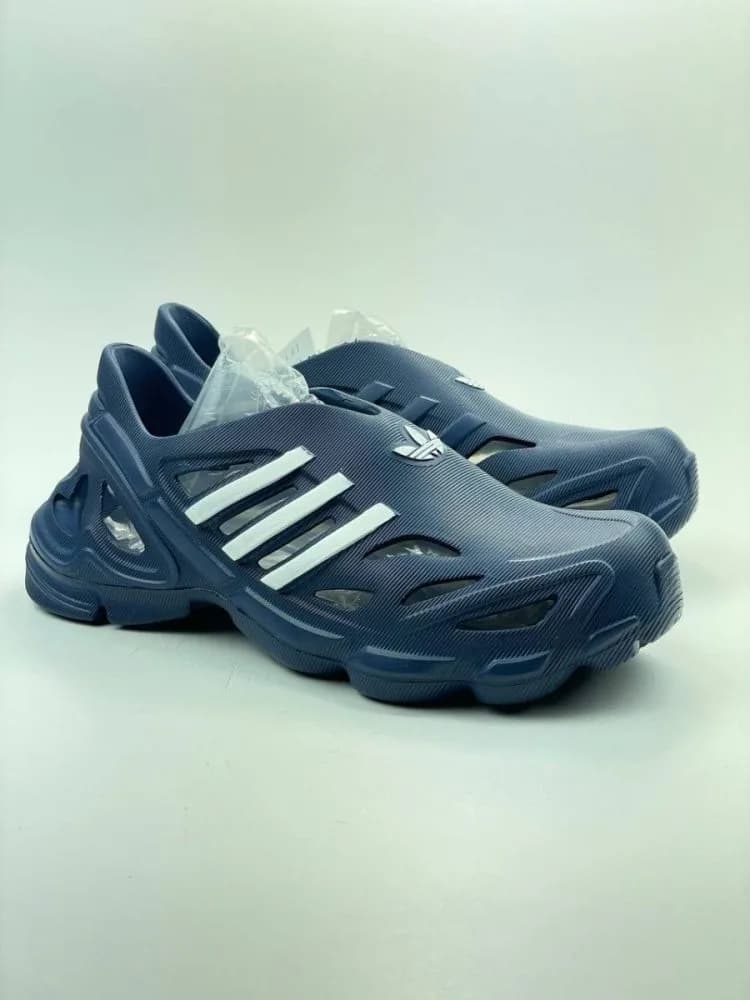ادیداس ADIDAS تزریق eva ایویا اسلیپر راننیگ بغل سوراخ دار سرمه ای سفید — تصویر ۵