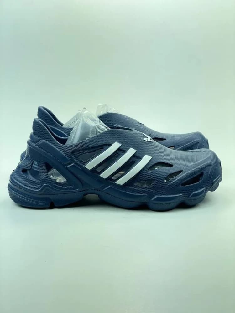 ادیداس ADIDAS تزریق eva ایویا اسلیپر راننیگ بغل سوراخ دار سرمه ای سفید