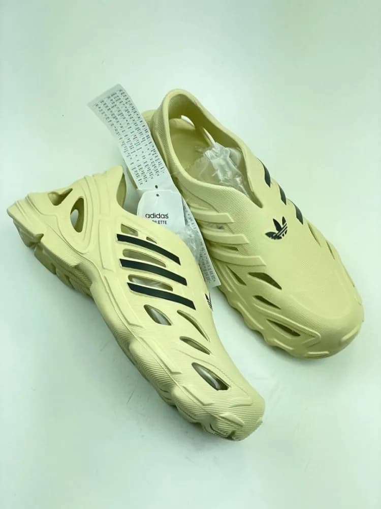 ادیداس ADIDAS تزریق eva ایویا اسلیپر راننیگ بغل سوراخ دار کرم مشکی — تصویر ۲