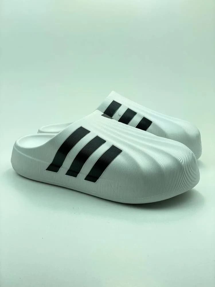ادیداس ADIDAS تزریق eva ایویا جلو بسته پشت نعلنگی سفید مشکی — تصویر ۶