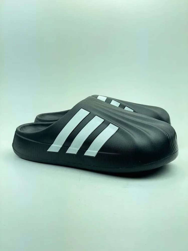 ادیداس ADIDAS تزریق eva ایویا جلو بسته پشت نعلنگی مشکی سفید — تصویر ۴