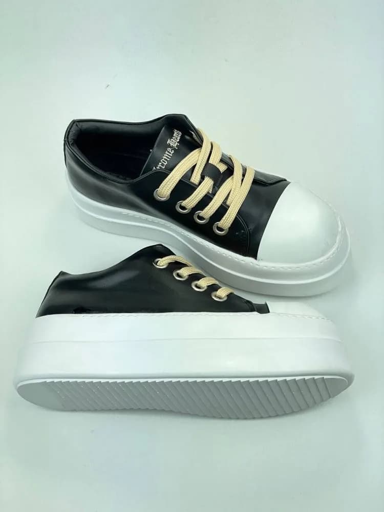 ونس ریک اونز RICK OWENS کد 3301 چرم مشکی — تصویر ۳