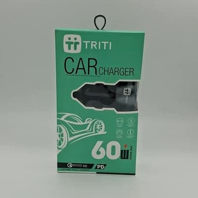 فندکی شارژر تریتی 60 وات TRITI بدون کابل همراه — تصویر ۲