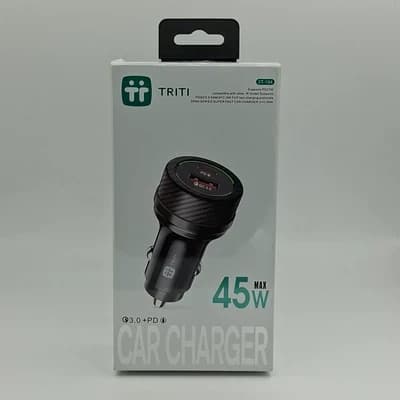 فندکی شارژر ۴۵ وات تریتی TRITI 3T-104 بدون کابل همراه
