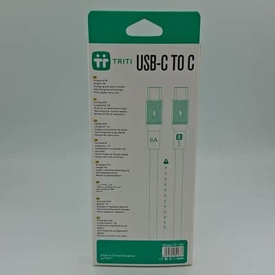 کابل تریتی TRITI تایپ سی به تایپ سی 3T-100 — تصویر ۲