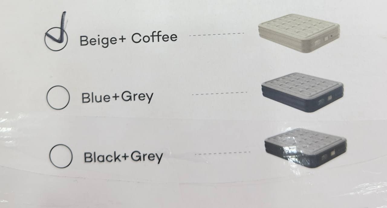 تشک بادی سفری دونفره با پمپ شارژی Quees مدلB15 — تصویر ۲