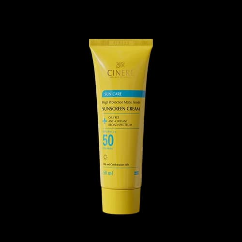 کرم ضد آفتاب بی رنگ فاقد چربی SPF 50 سینره Cinere 250ml