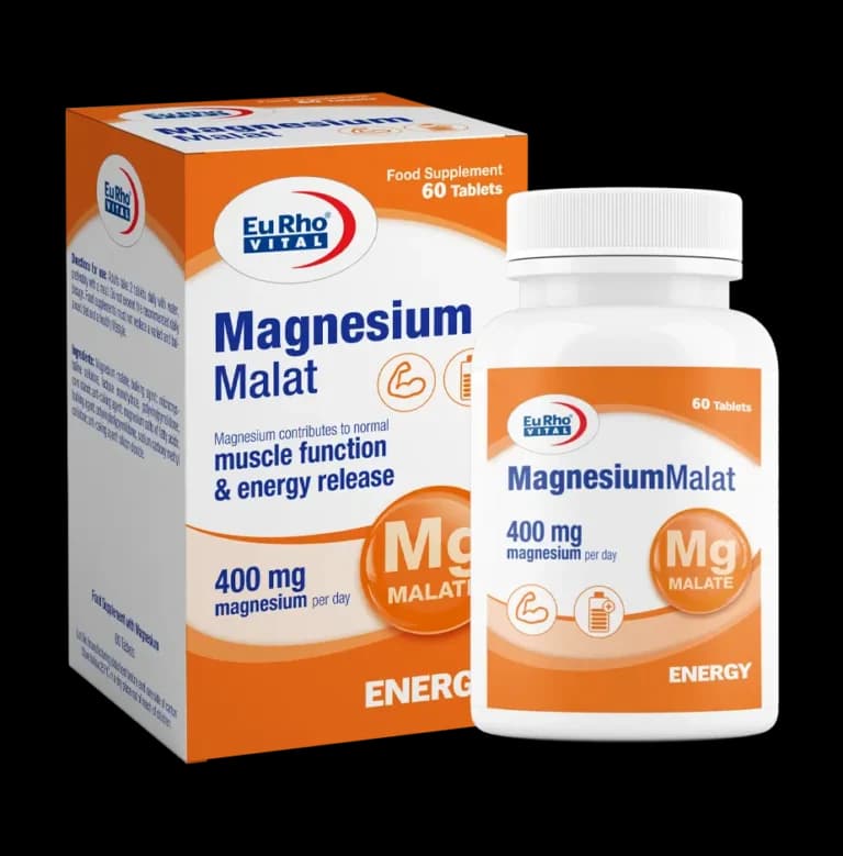 قرص منیزیم مالات 400 میلی گرم یوروویتال 60 عدد (Magnesium Malat Eurho Vital)