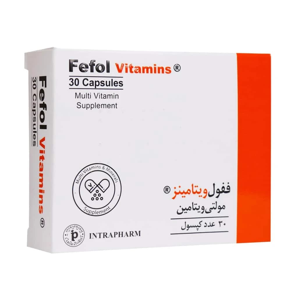 کپسول ففول ویتامینز اینترافارم 30 عدد (Intrapharm Fefol Vitamins)