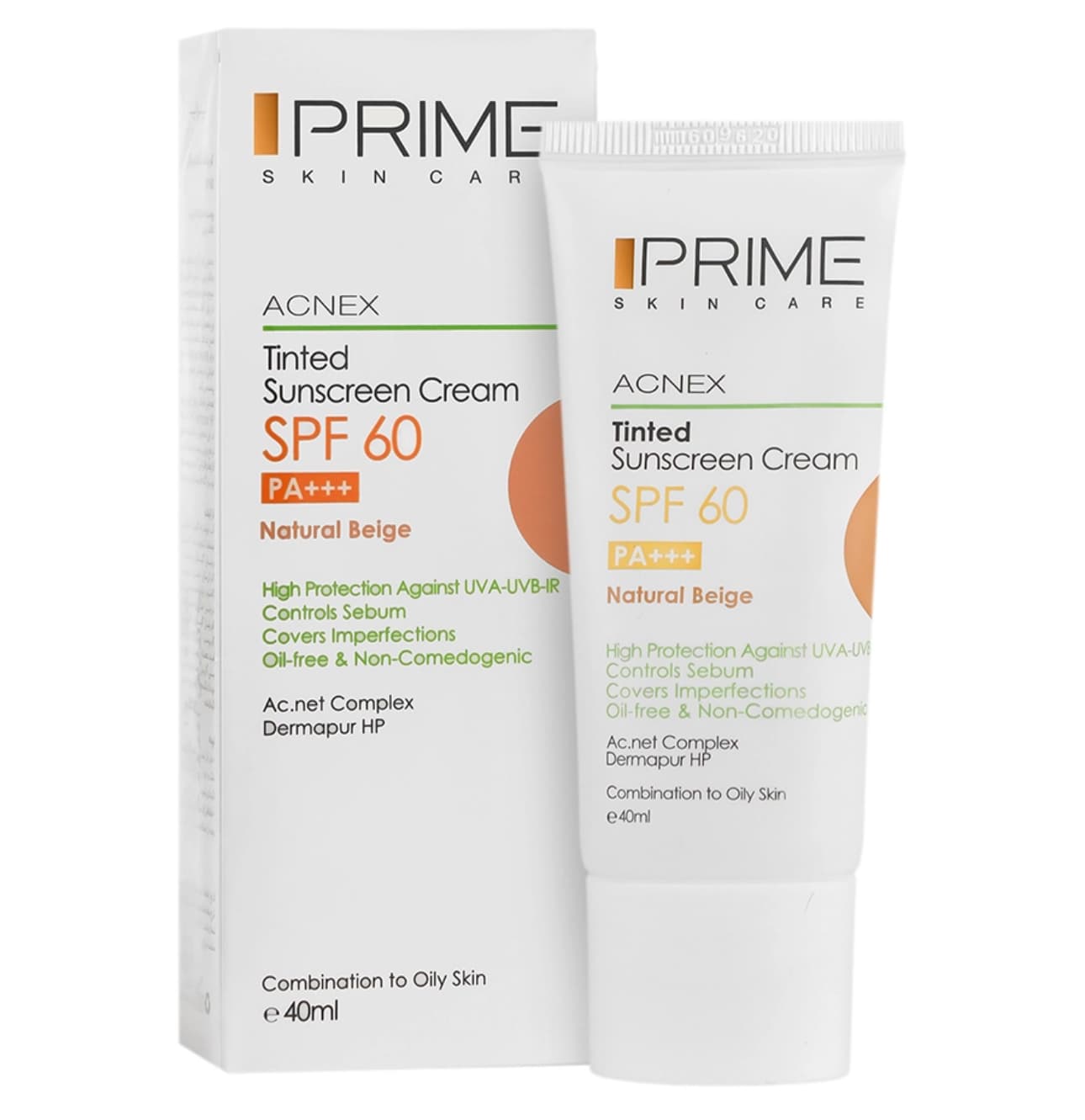 کرم ضد آفتاب 40ml رنگی SPF 60 پرایم Prime