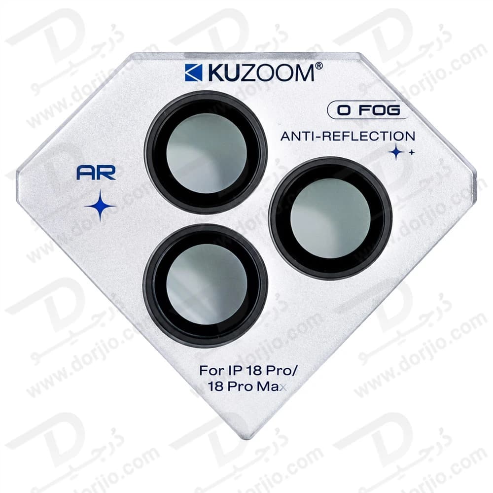 محافظ لنز دوربین رینگی فلزی iPhone 18 Pro مارک KUZOOM — تصویر ۶