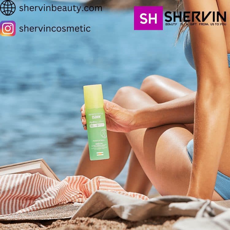 اسپری ضد آفتاب دو فاز ایزدین SPF50 — تصویر ۳