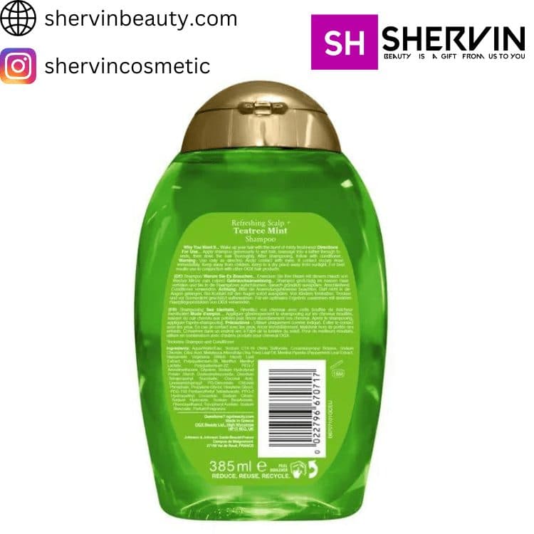 شامپو تقویت کننده teatree mint او جی ایکس — تصویر ۲