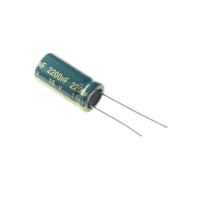 CAP 2200UF 16V GREEN خازن الکترولیت دیپ