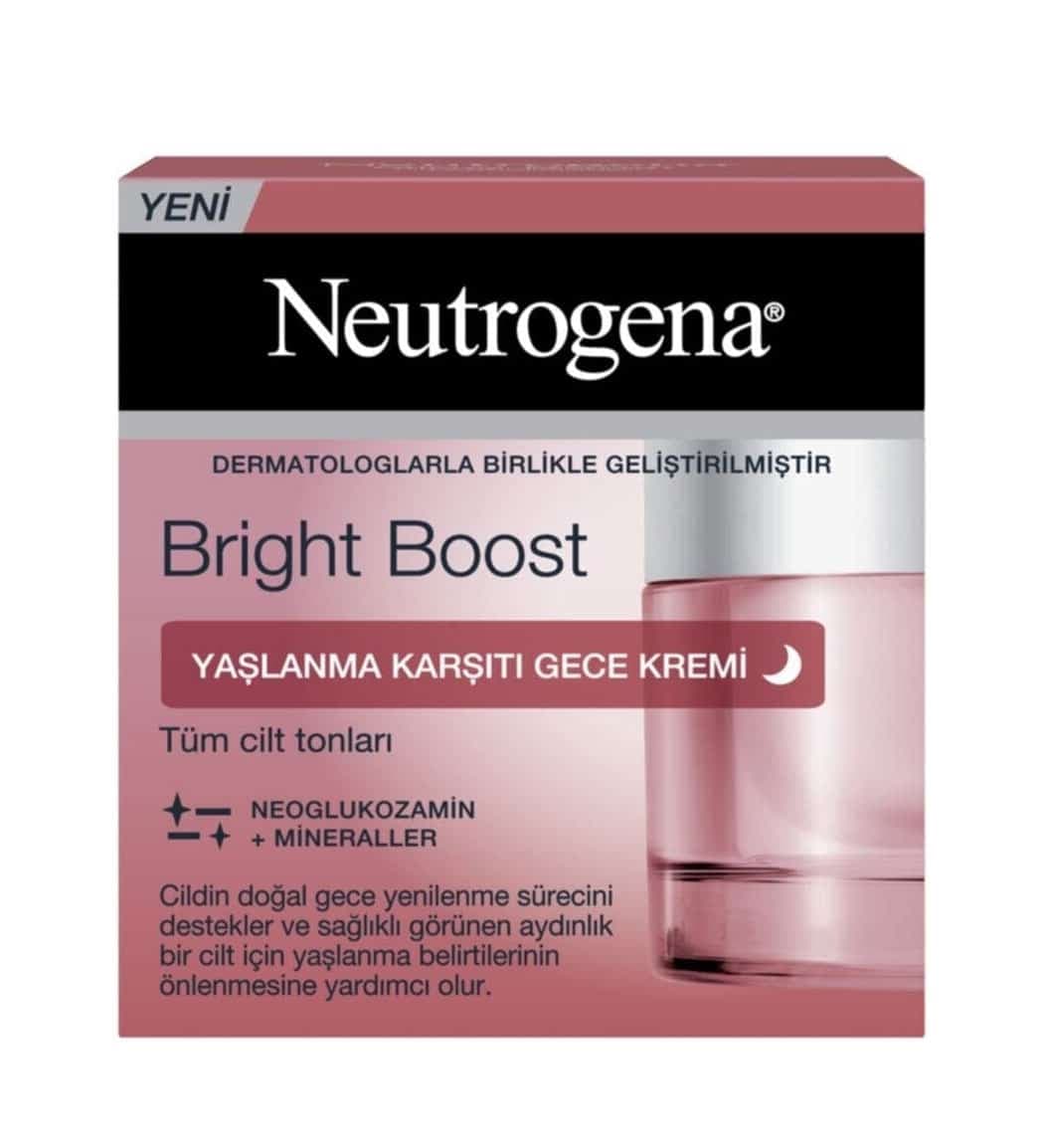 کرم شب روشن کننده و ضد لک مدل Bright Boost مناسب پوست های کدر و لک دار حجم 50 میل نوتروژینا — تصویر ۲