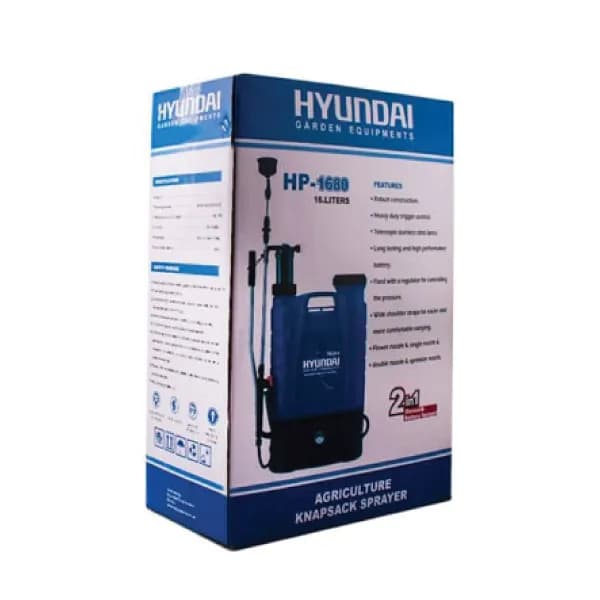 سمپاش شارژی هیوندای ۱۶ لیتری مدل HP1680 دو کاره کولهای — تصویر ۶
