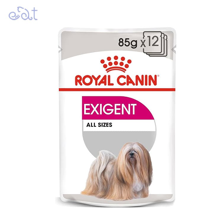 پوچ سگ اگزیجنت رویال کنین مدل Royal Canin Dog Exigent وزن 85 گرم