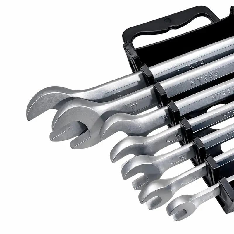 آچار یکسر تخت و یکسر رینگی اچ تی 252 مدل HT GW 707 مجموعه 7 عددی — تصویر ۴