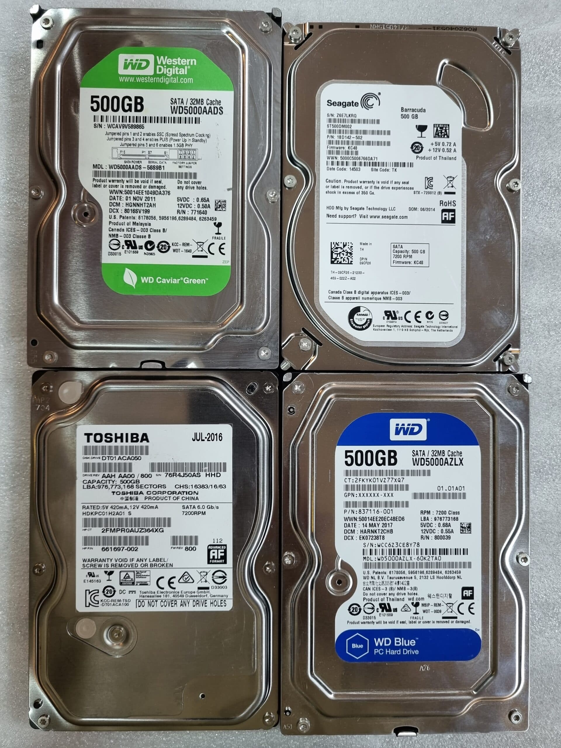 هارد دیسک اینترنال 500GB (استوک)