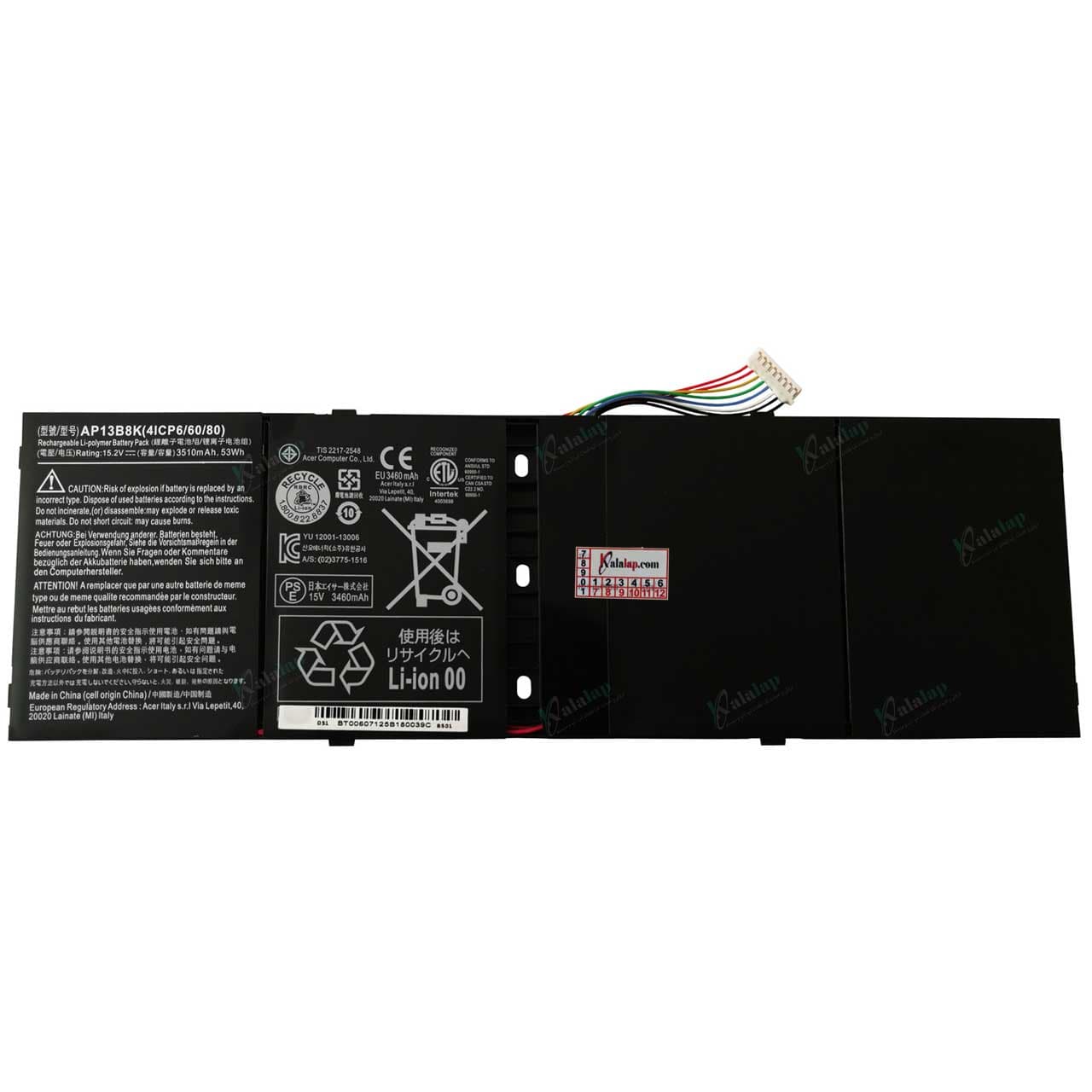 باتری لپ تاپ ایسر Acer V5-472 V5-572 AP13B3K AP13B8K — تصویر ۳