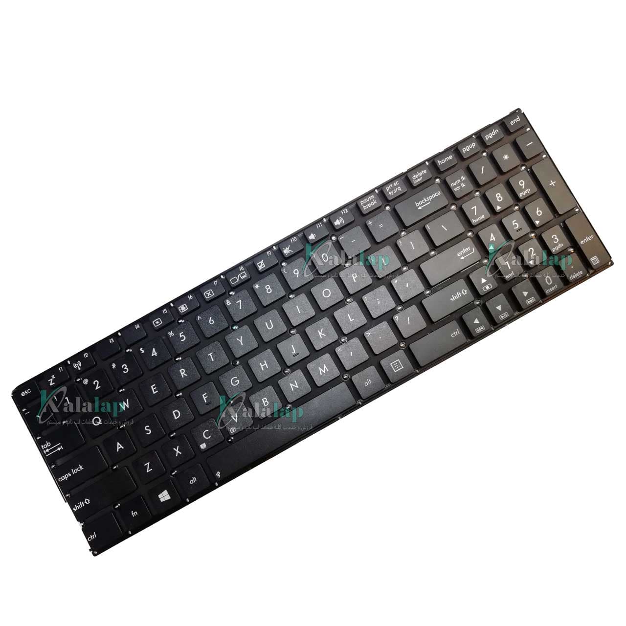 کیبورد لپ تاپ ایسوس VivoBook X556 X556UA مشکی اینتر کوچک بدون فریم