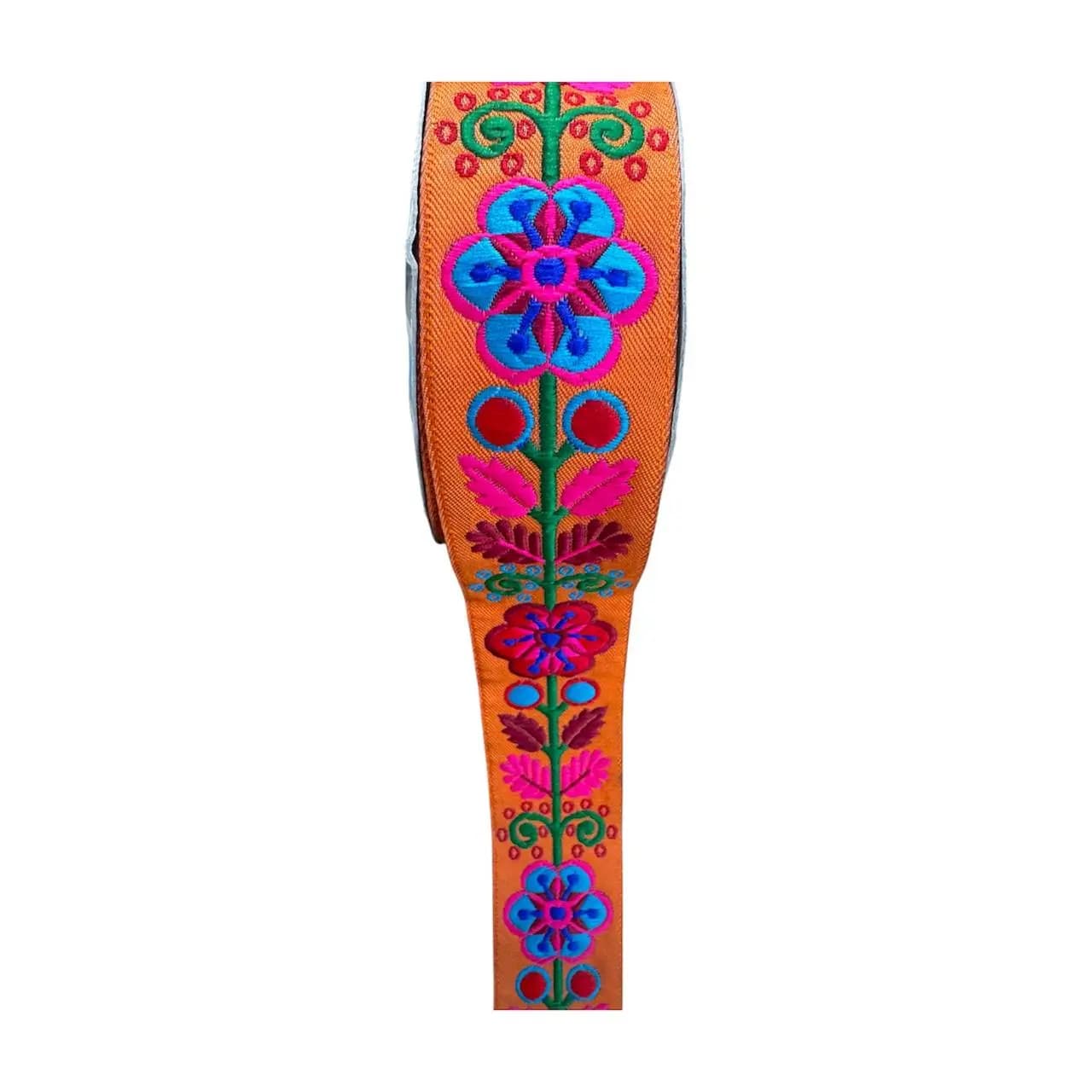 نوار گلدوزی سنتی زمینه نارنجی کد s1121