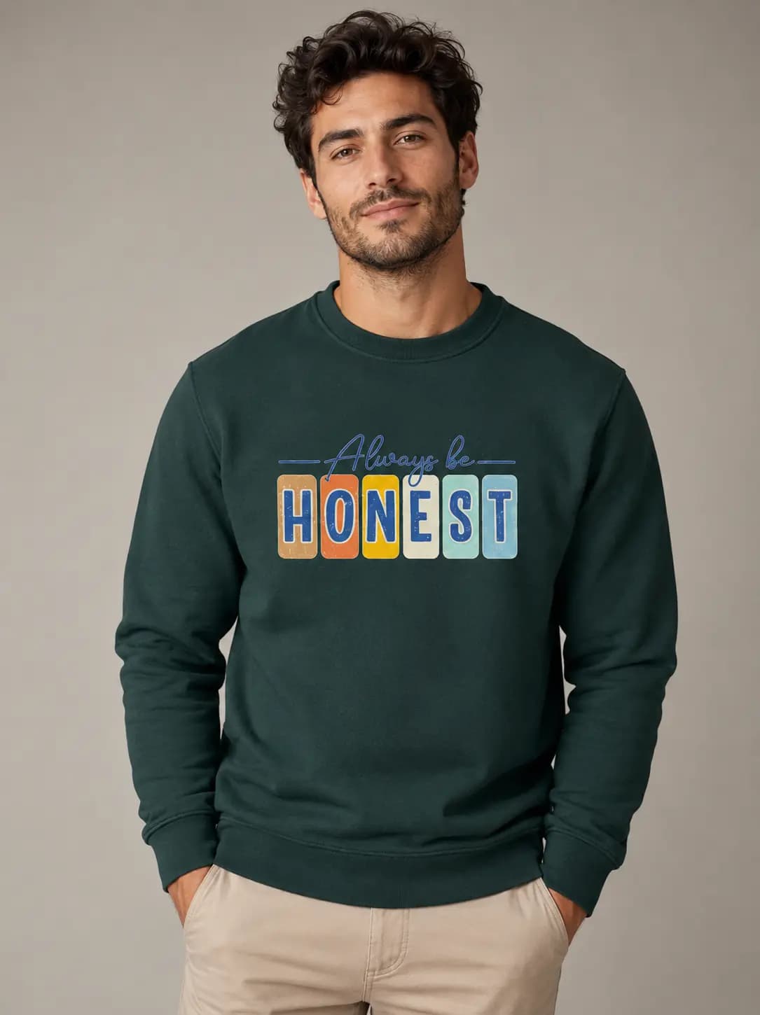 بلوز دورس مردانه یقه گرد طرح هانست کد HONEST-AC-3244