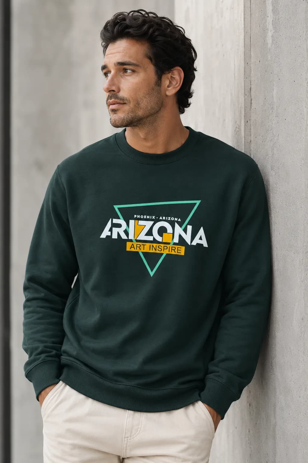 بلوز دورس مردانه یقه گرد طرح آریزونا کد ARIZONA-AC-3244