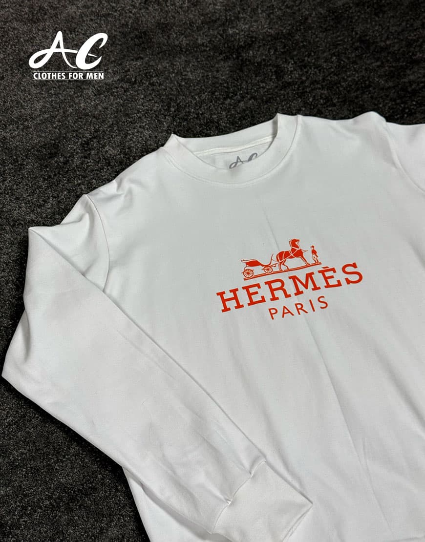 بلوز آستین بلند مردانه یقه گرد هرمس کد HERMES-AC-5544 — تصویر ۲