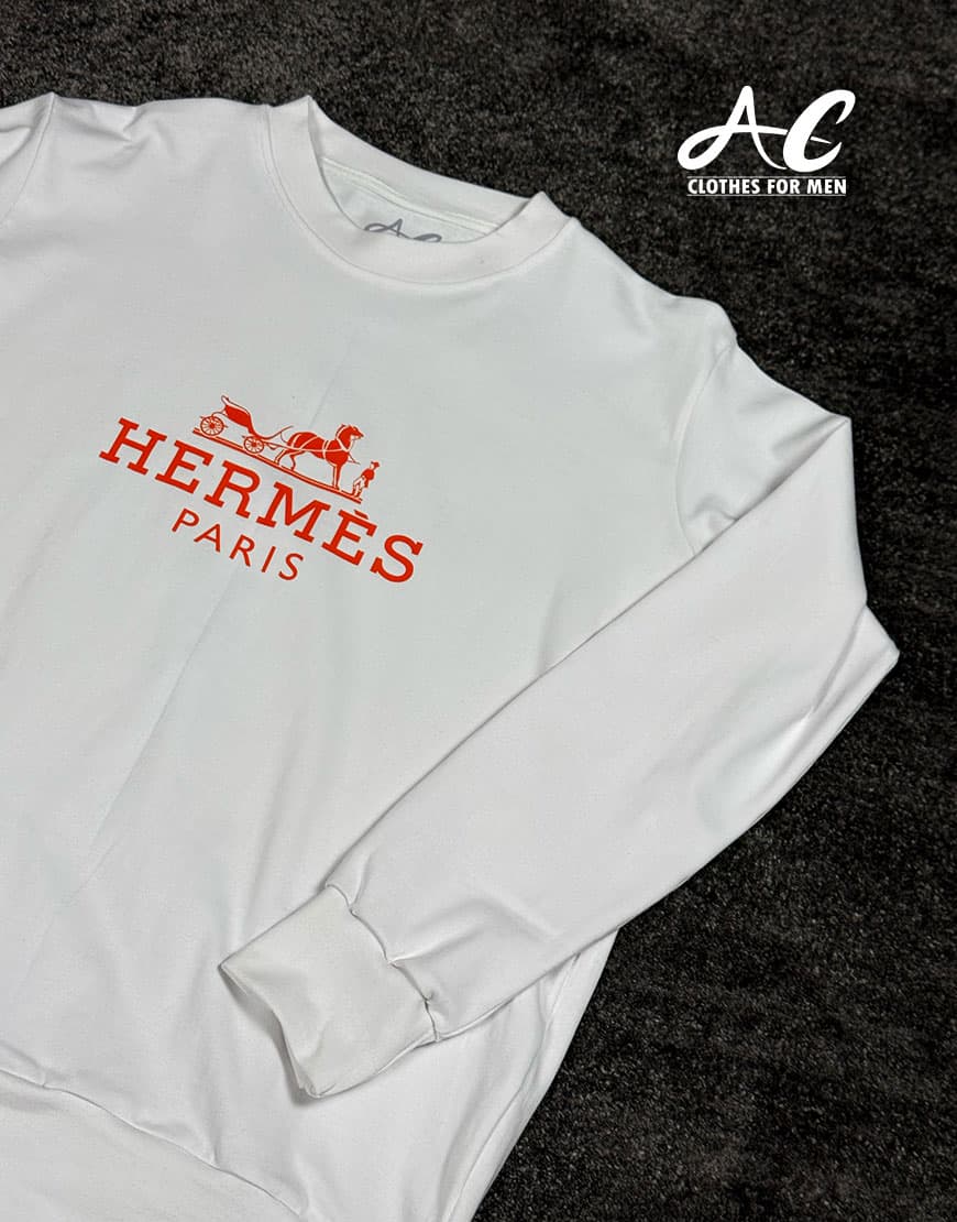 بلوز آستین بلند مردانه یقه گرد هرمس کد HERMES-AC-5544 — تصویر ۳