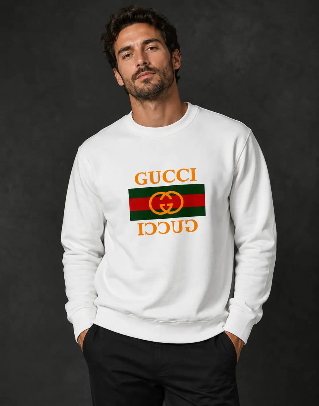 بلوز آستین بلند مردانه یقه گرد گوچی کد GUCCI-AC-4249