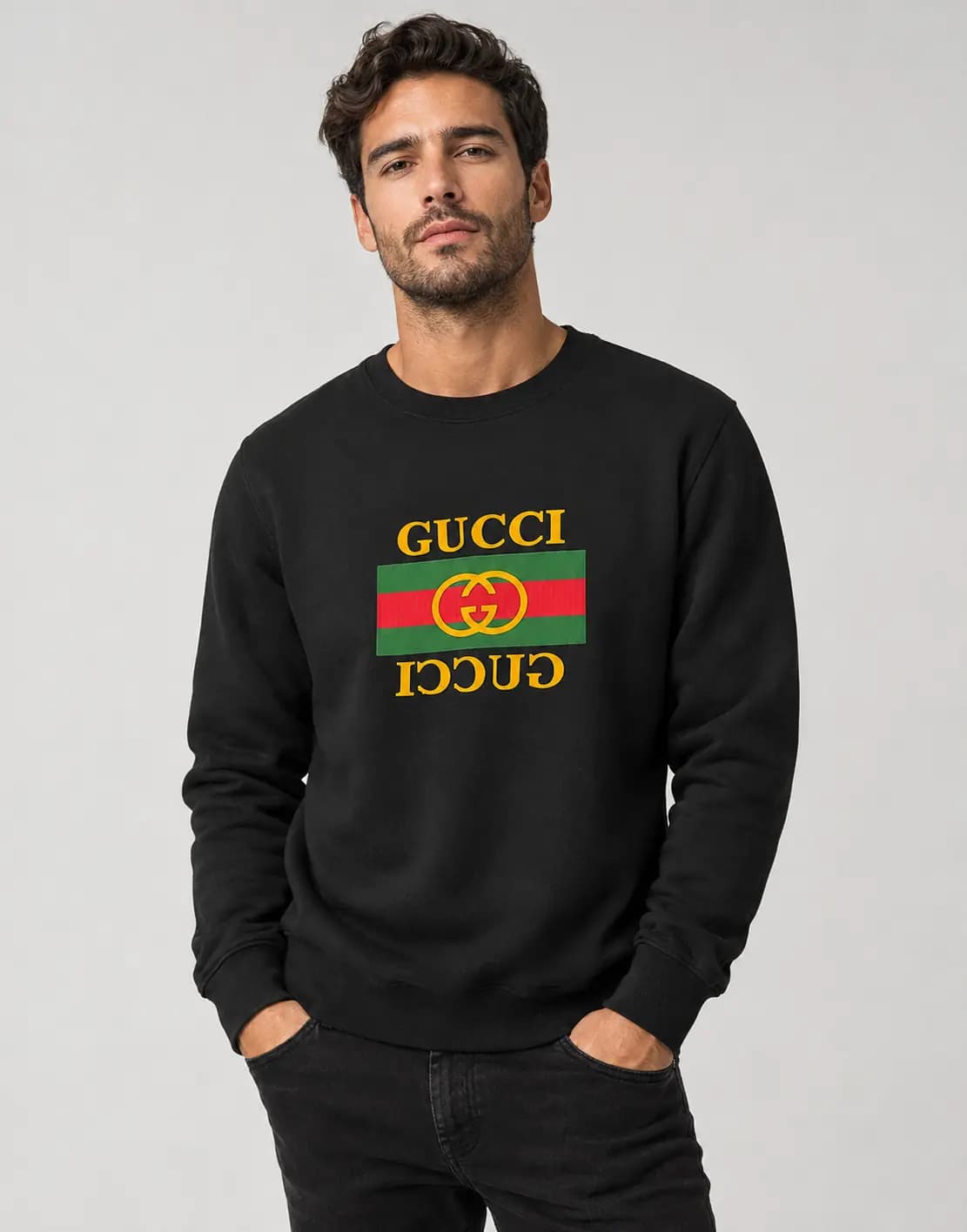 بلوز آستین بلند مردانه یقه گرد گوچی کد GUCCI-AC-4245