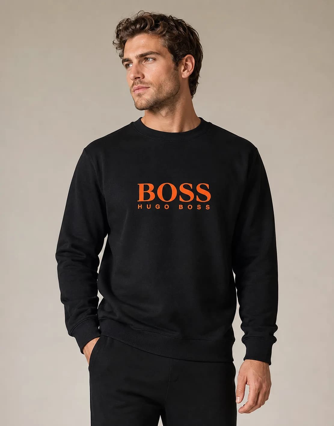 بلوز آستین بلند مردانه یقه گرد هوگو باس کد HUGO BOSS-AC-5545