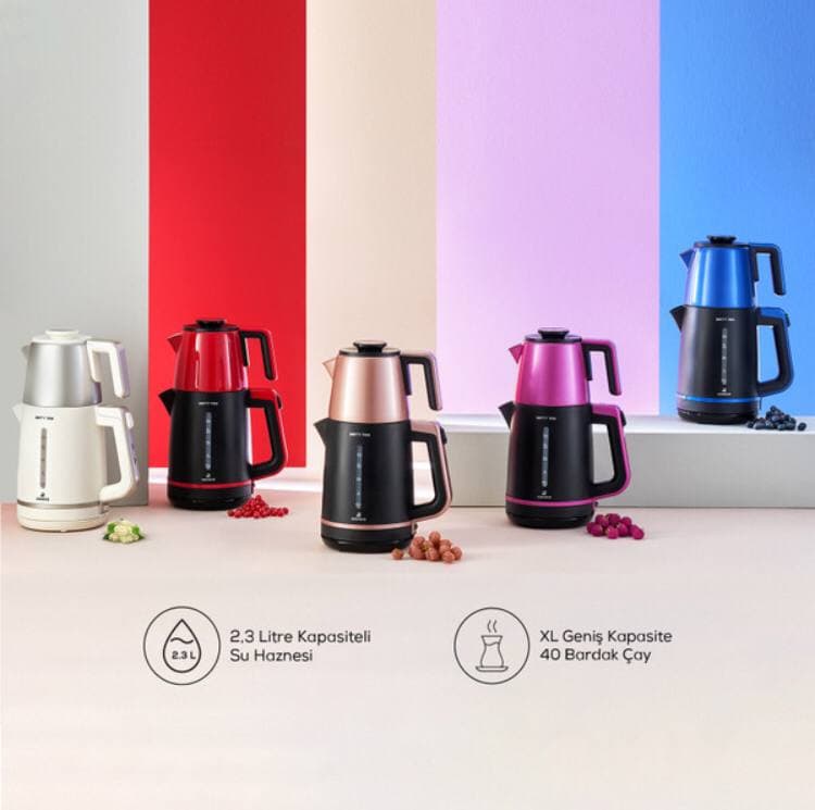 چاییساز برقی کاراجا مدل Berry Tea آبی — تصویر ۵