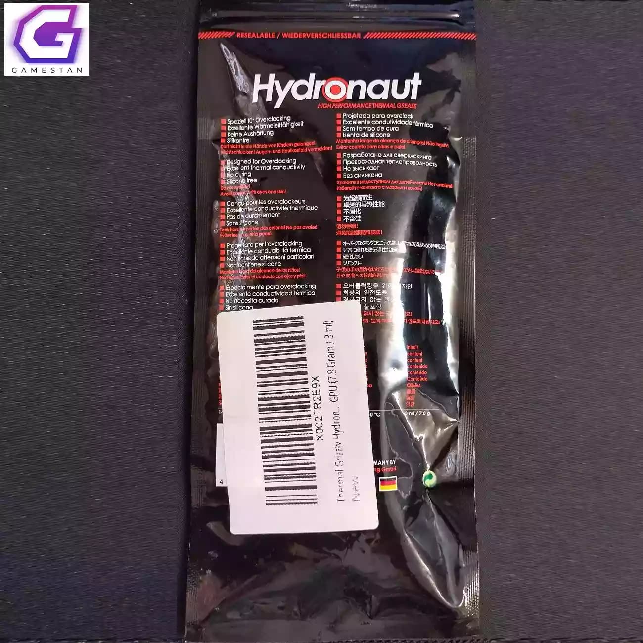 خمیر حرارتی (سیلیکون) ترمال گریزلی 7.8 گرمی Thermal Grizzly Hydronaut — تصویر ۳