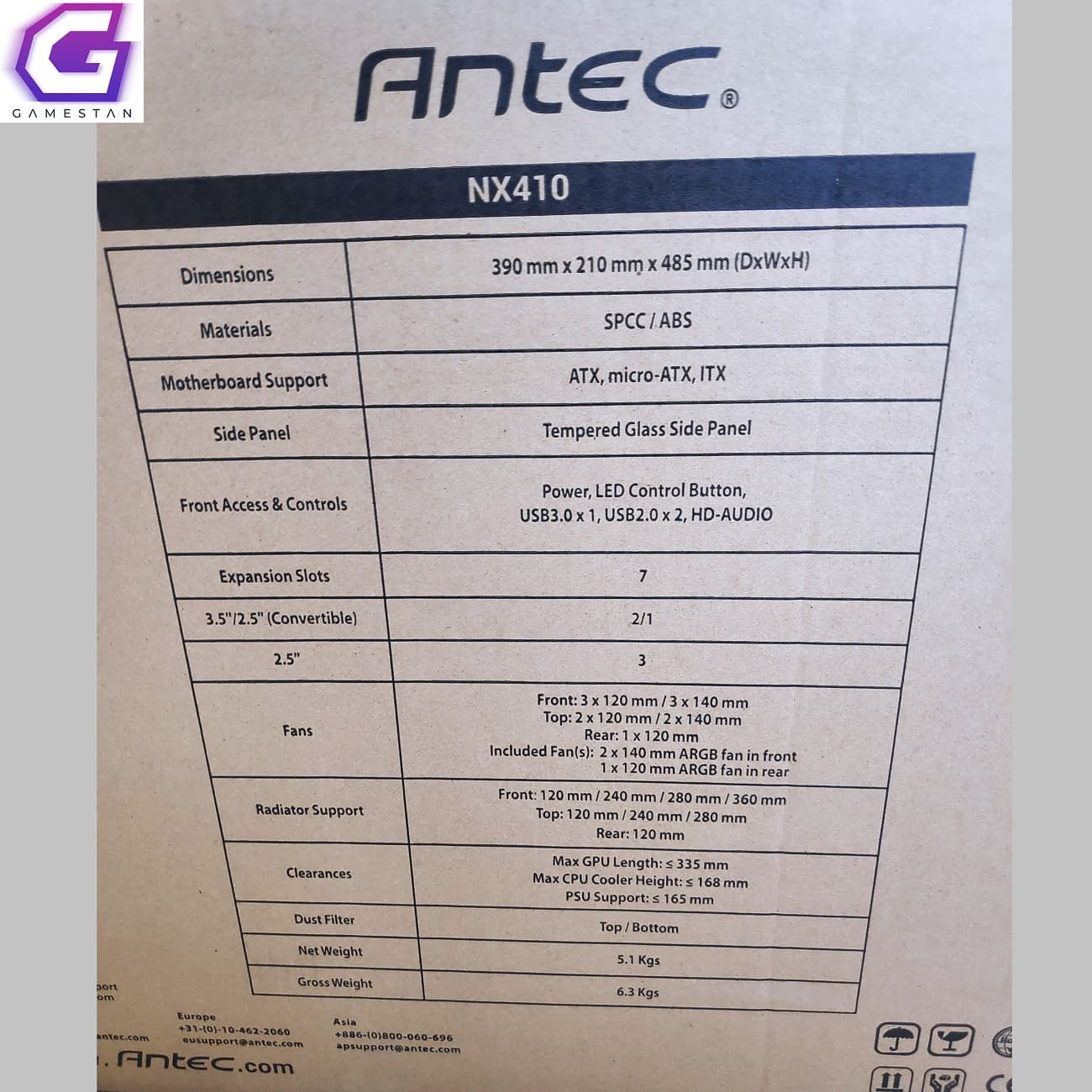 کیس انتک Antec NX410 – رنگ مشکی — تصویر ۲