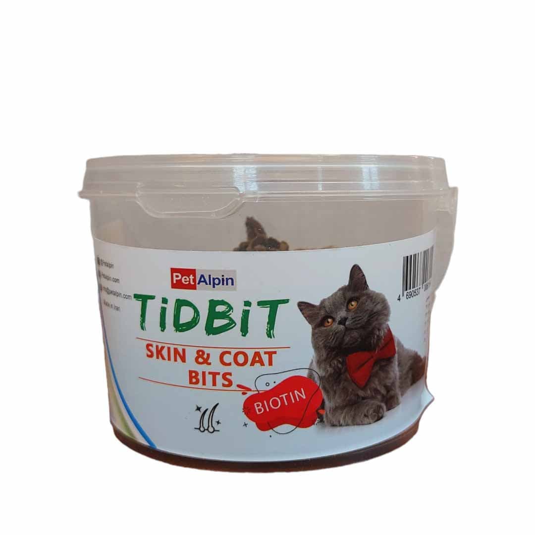 مکمل تشویقی گربه سلامت پوست و مو برند TiDBiT