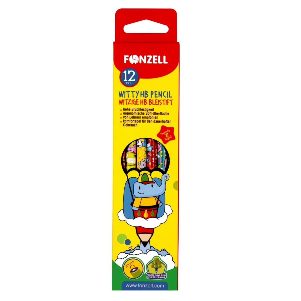 بسته ی 4 عددی مداد مشکی فونزل کد 685033 (fonzell) — تصویر ۲