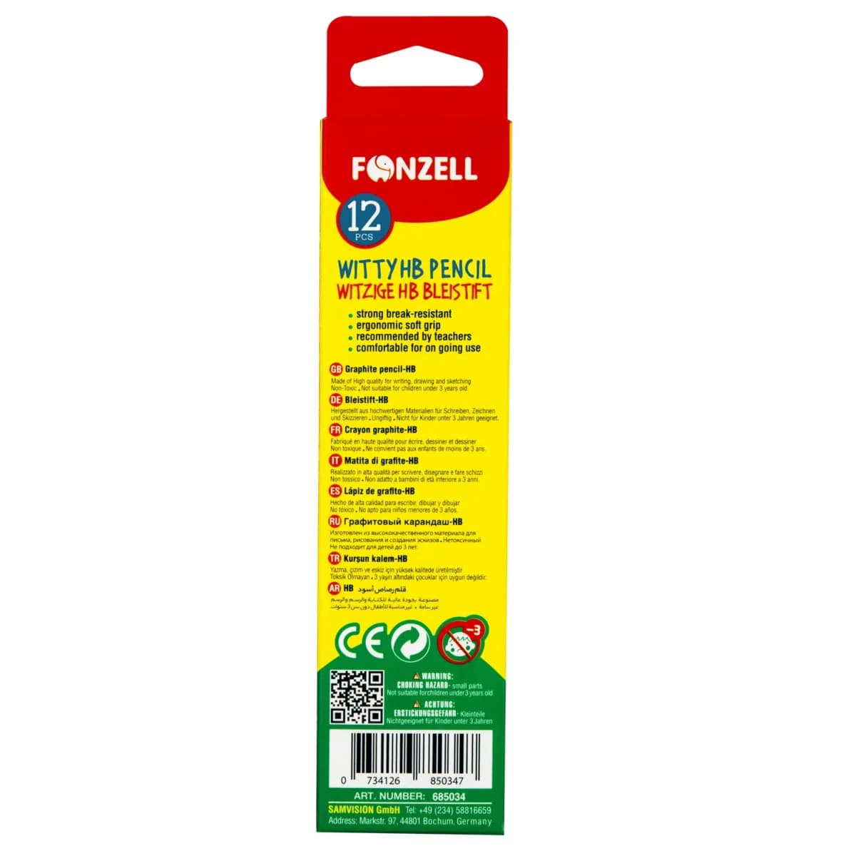 بسته ی 4 عددی مداد مشکی فونزل کد 685033 (fonzell) — تصویر ۴