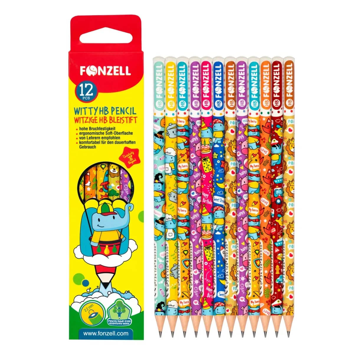 بسته ی 12 عددی مداد مشکی فانتزی فونزل کد 685034 (fonzell)