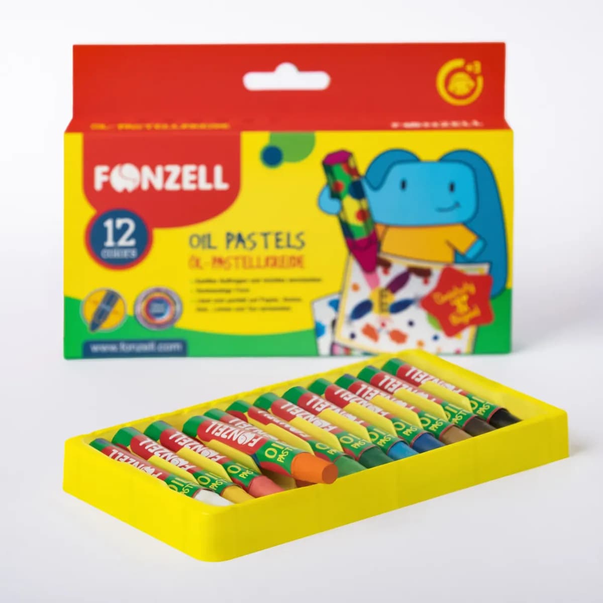 پاستل روغنی 12 رنگ فونزل کد 685089 (fonzell) — تصویر ۴