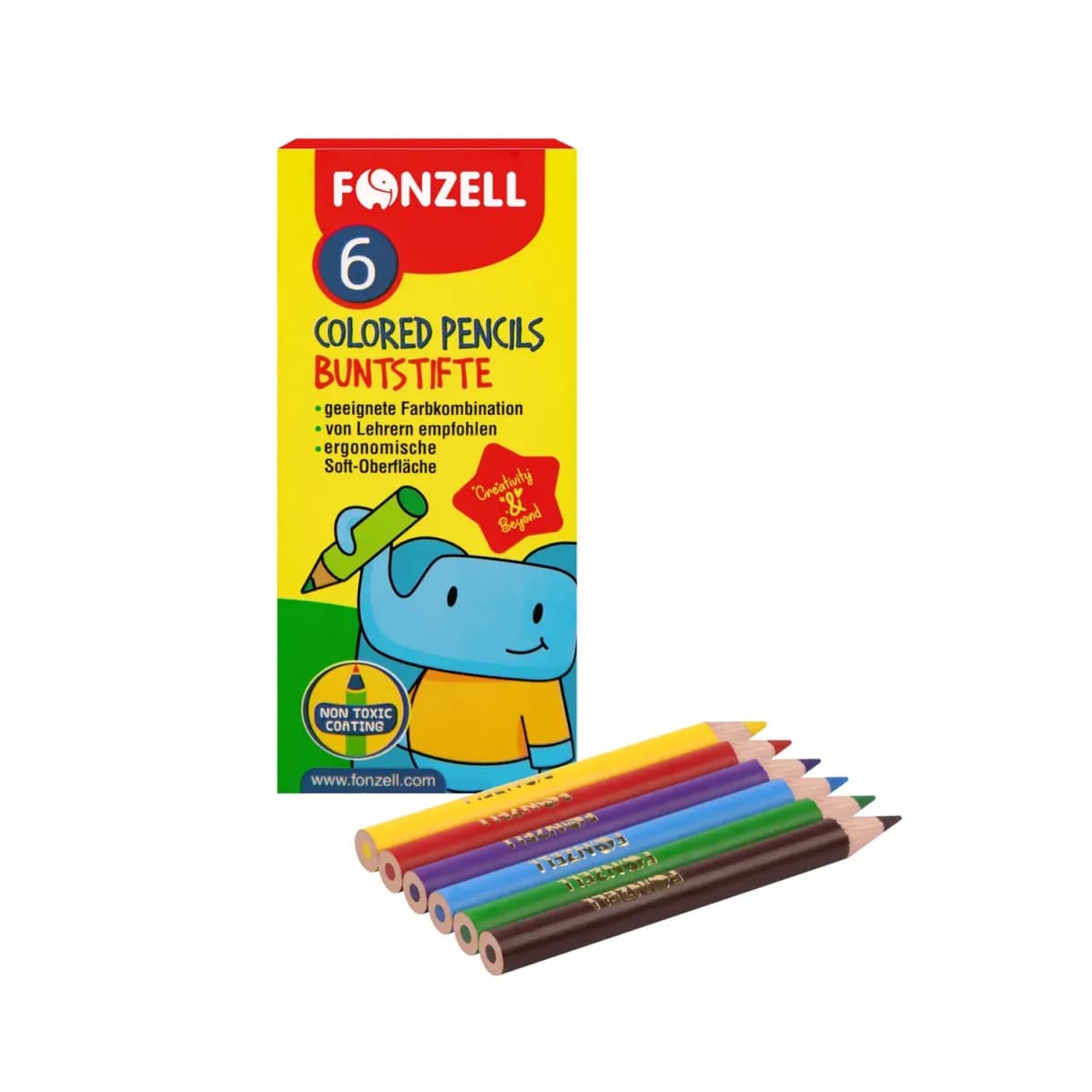 مداد رنگی مینی 6 رنگ فونزل کد 685074 (fonzell)