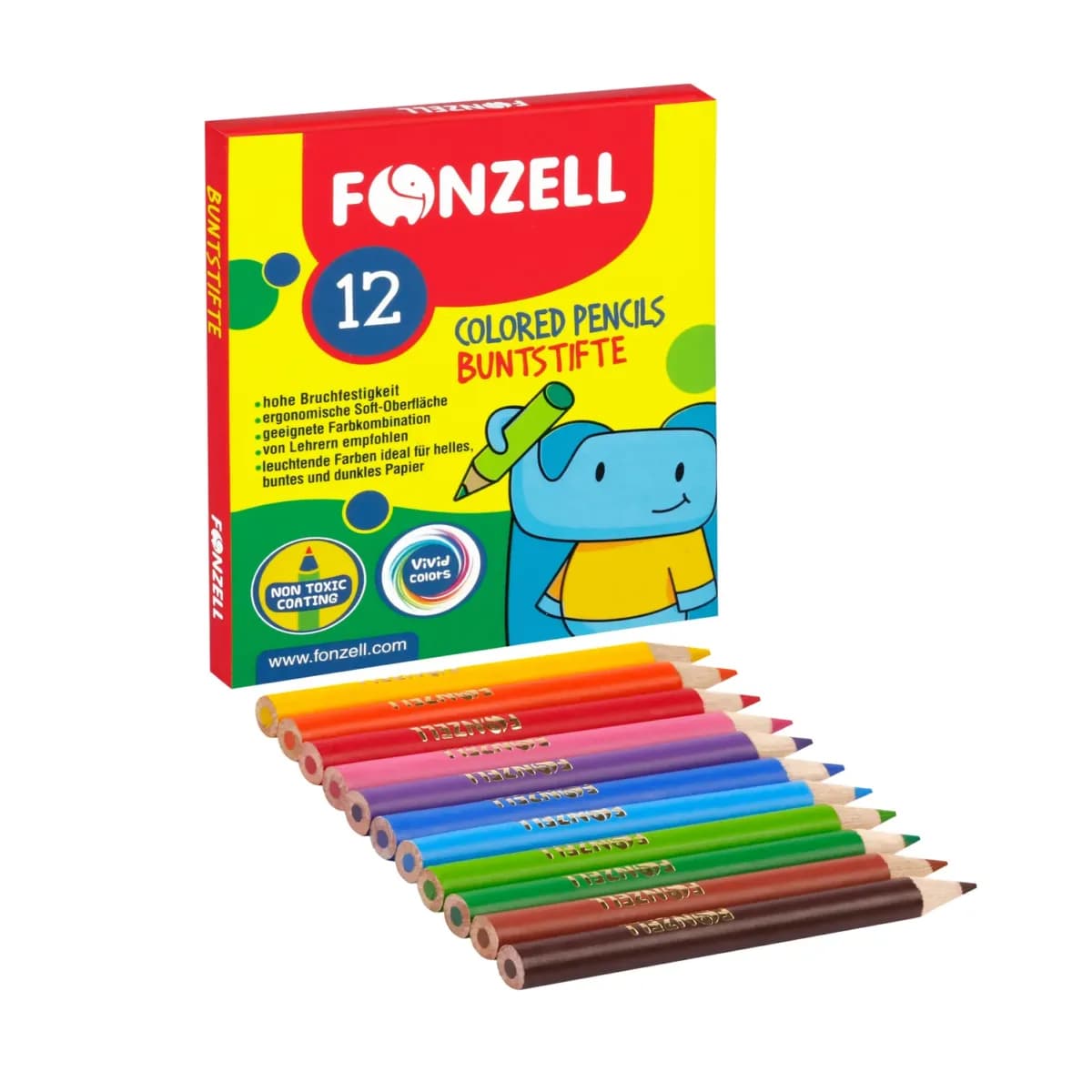 مداد رنگی مینی 12 رنگ فونزل کد 685073 (fonzell)
