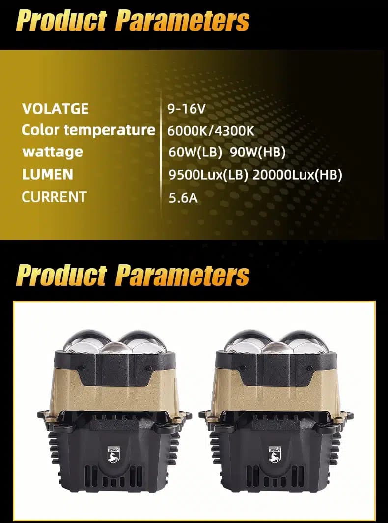 لنز چراغ ۵ لنز زیمر مدل MONSTER 150W — تصویر ۳