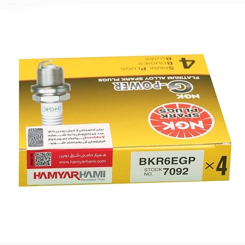 شمع پایه کوتاه BKR6E-GP NGK اصل تایلند سوزنی G-POWER اورجینال پلاتینیوم — تصویر ۲