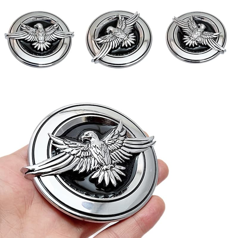 آرم فلزی استیل ایگل دایره 8CM — تصویر ۵