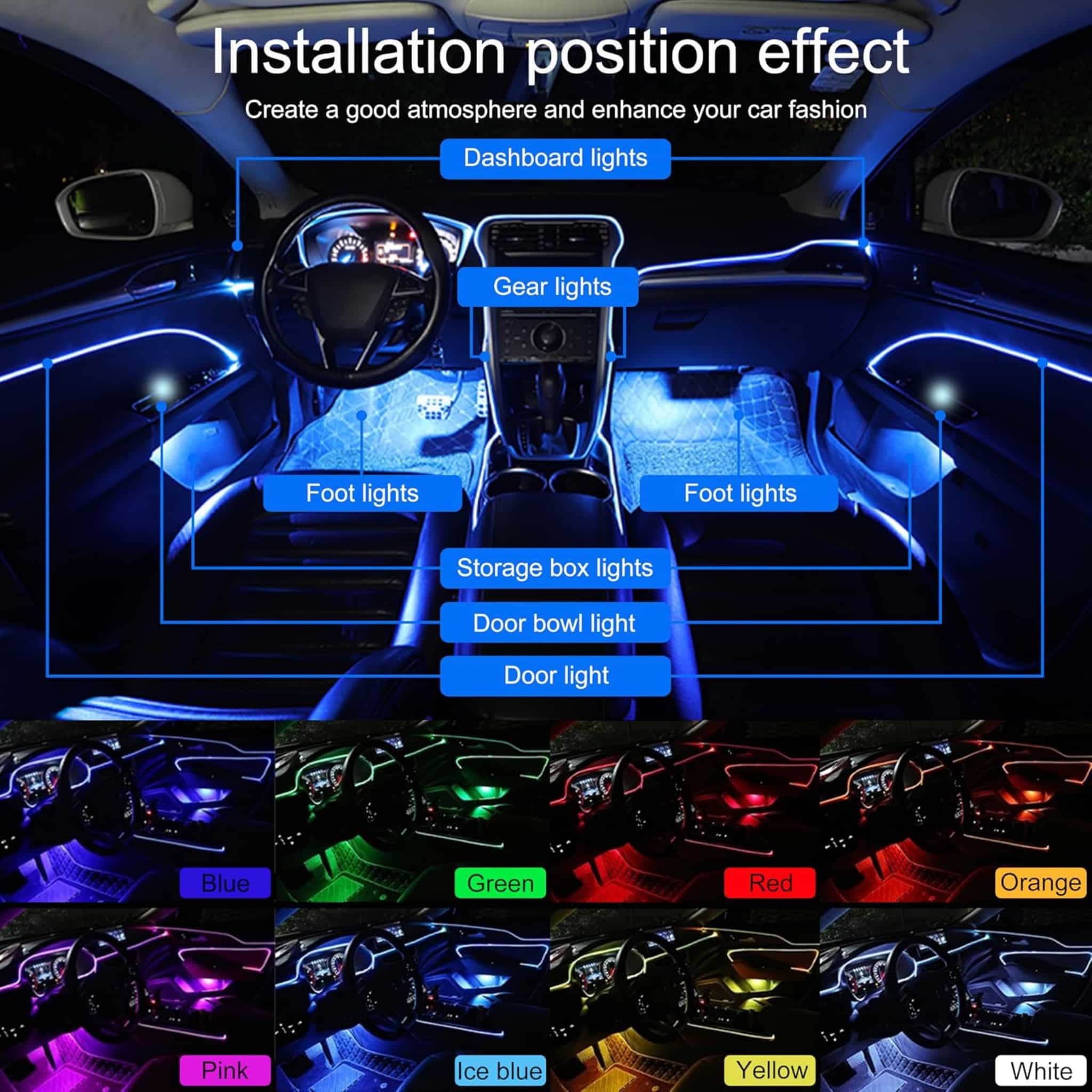 ال وایر RGB فیبر نوری ۵ سری ۶ متری اپ موبایل و ریموت — تصویر ۳