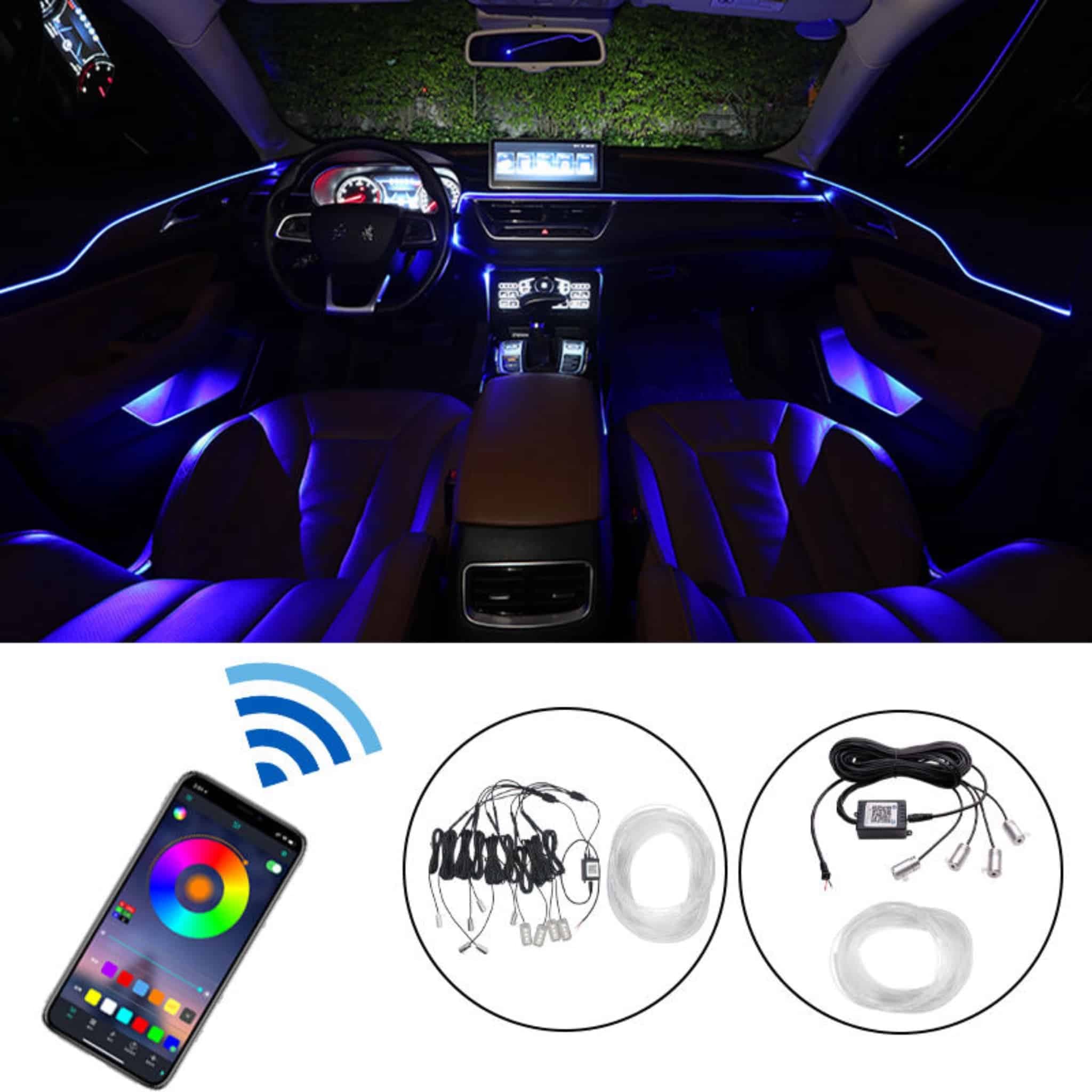 ال وایر RGB فیبر نوری ۵ سری ۶ متری اپ موبایل و ریموت — تصویر ۴